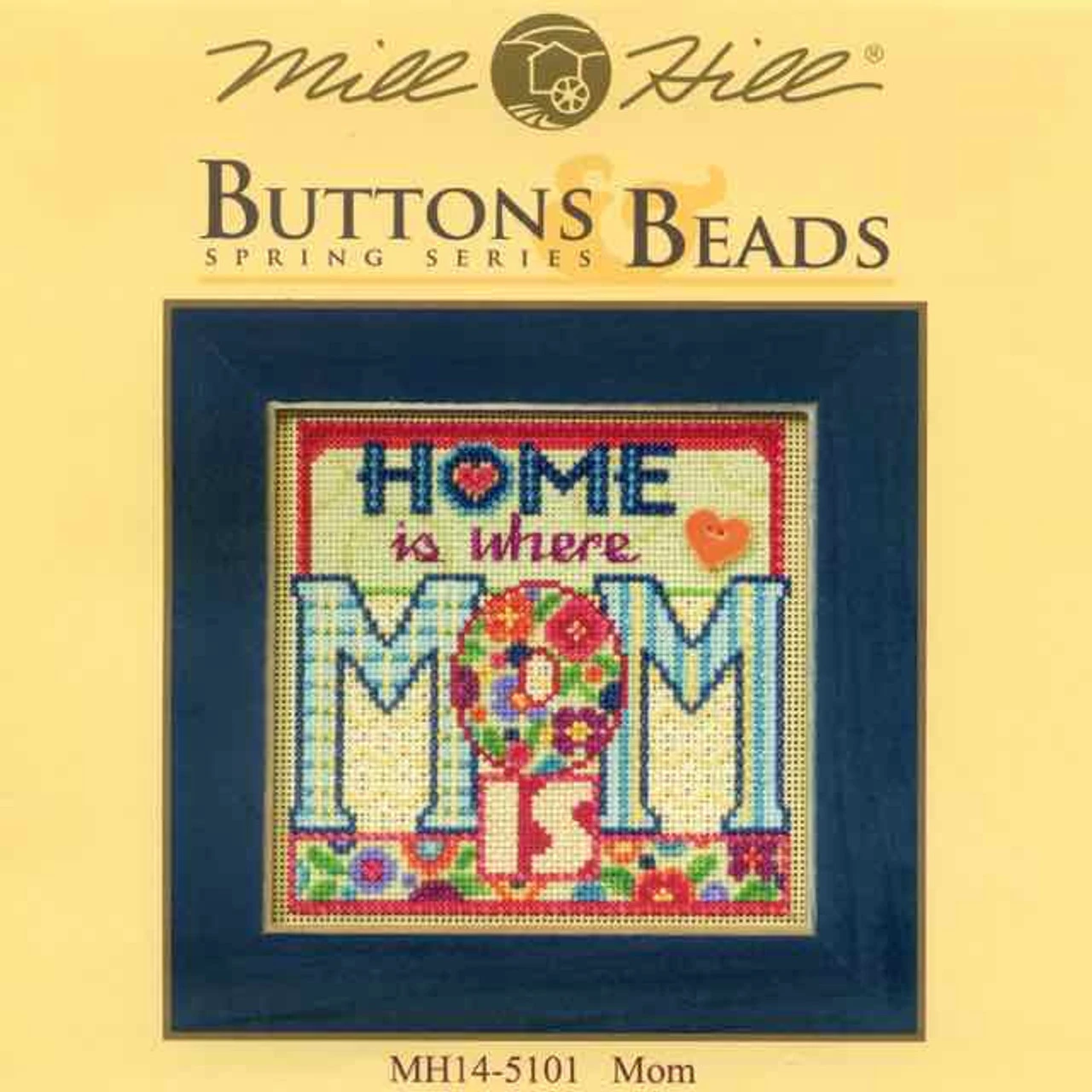 Mom Beaded Cross Stitch Kit Mill Hill 2015 Buttons & Beads Spring MH145101 5 Mom Beaded Cross Stitch Kit Mill Hill 2015 Buttons & Beads Spring MH145101 - Image 3