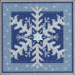 Crystal Snowflake Cross Stitch Kit Mill Hill 2016 Buttons Beads Winter MH141635
