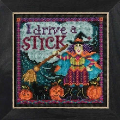 I Drive A Stick Cross Stitch Kit Mill Hill 2016 Buttons & Beads Autumn -Mew Holidays Shop 2016 i drive stick004 83674.1679789514