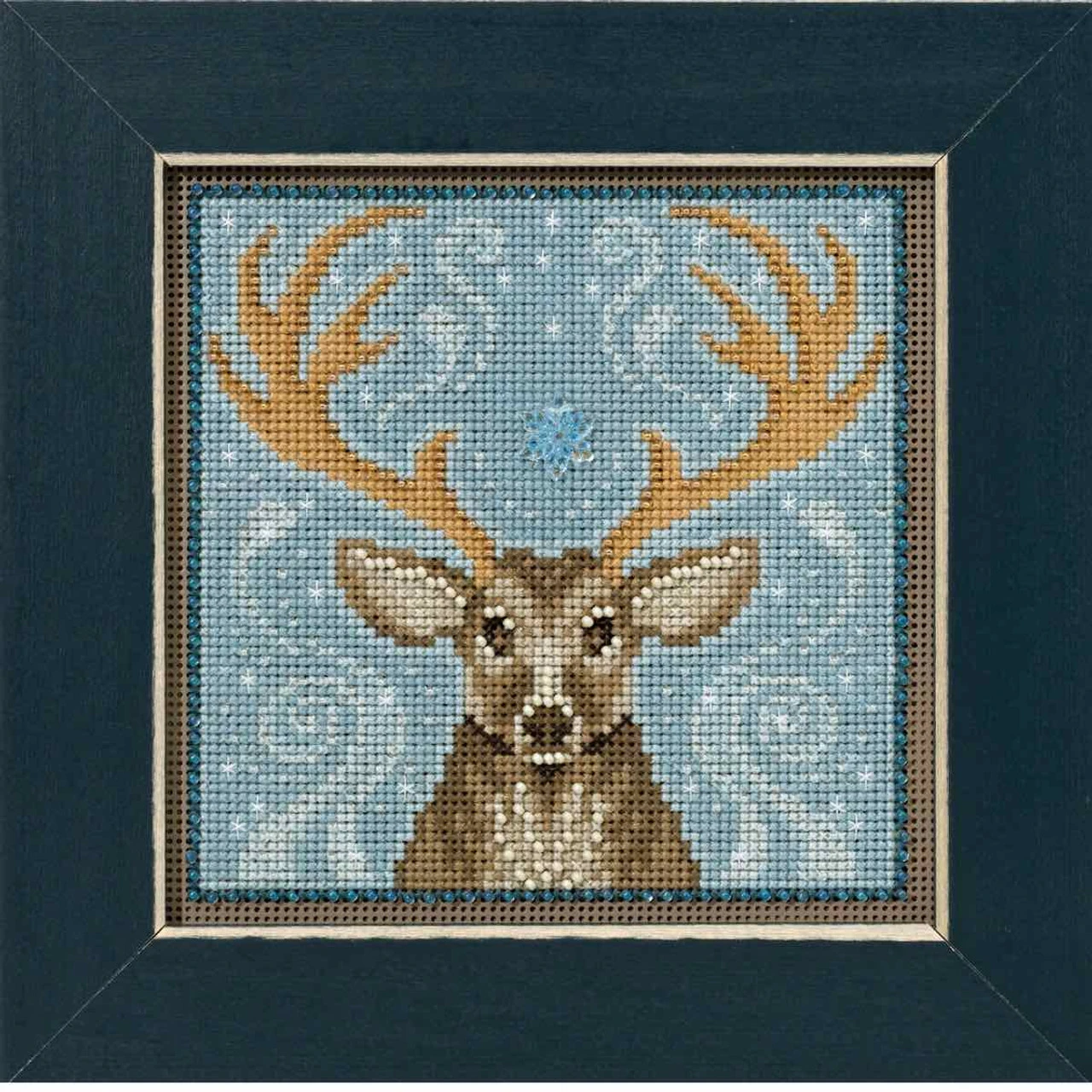 Winter Stag Cross Stitch Kit Mill Hill 2016 Buttons & Beads Winter MH141636 4 Winter Stag Cross Stitch Kit Mill Hill 2016 Buttons & Beads Winter MH141636 - Image 2