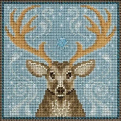 Winter Stag Cross Stitch Kit Mill Hill 2016 Buttons & Beads Winter MH141636