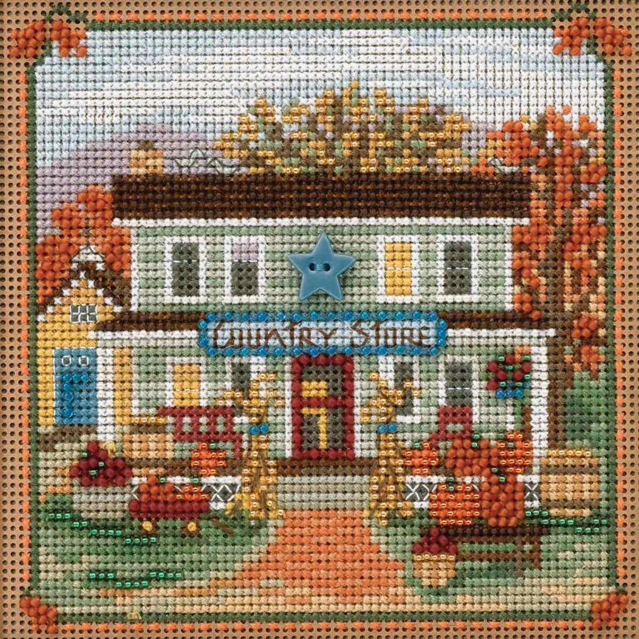 Country Store Cross Stitch Kit Mill Hill 2017 Buttons & Beads Autumn MH141722 3 Country Store Cross Stitch Kit Mill Hill 2017 Buttons & Beads Autumn MH141722