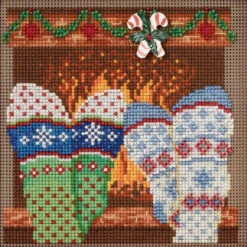 Cozy Feet Cross Stitch Kit Mill Hill 2017 Buttons Beads Winter MH141733