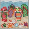 Holiday Flip Flops Cross Stitch Kit Mill Hill 2017 Buttons Beads Winter MH141735
