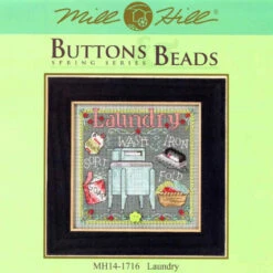 Laundry Cross Stitch Kit Mill Hill 2017 Buttons & Beads Spring MH141716 -Mew Holidays Shop 2017 laundry001 30775.1494314754