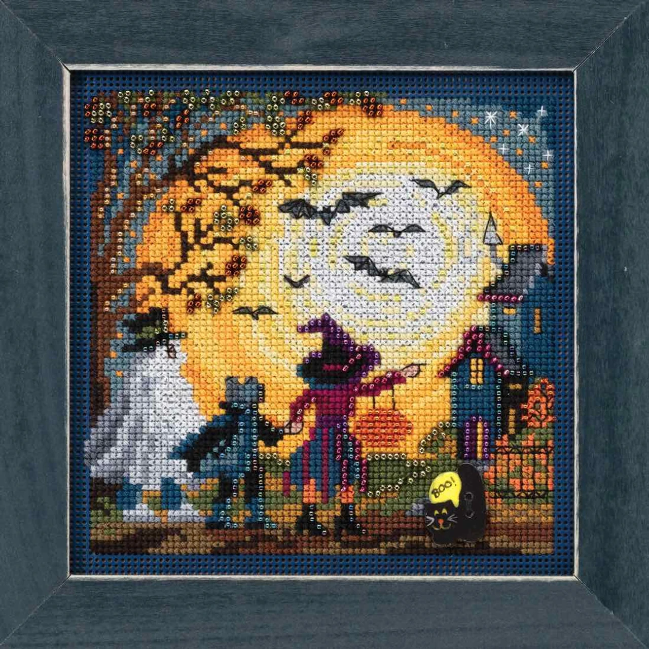 Moonlit Treaters Cross Stitch Kit Mill Hill 2017 Buttons & Beads Autumn MH141724 4 Moonlit Treaters Cross Stitch Kit Mill Hill 2017 Buttons & Beads Autumn MH141724 - Image 2