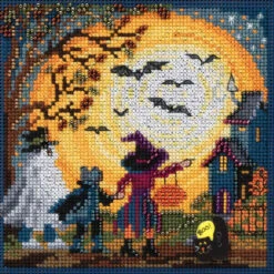 Moonlit Treaters Cross Stitch Kit Mill Hill 2017 Buttons & Beads Autumn MH141724