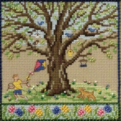 Spring Oak Cross Stitch Kit Mill Hill 2017 Mighty Oak Quartet MH171712