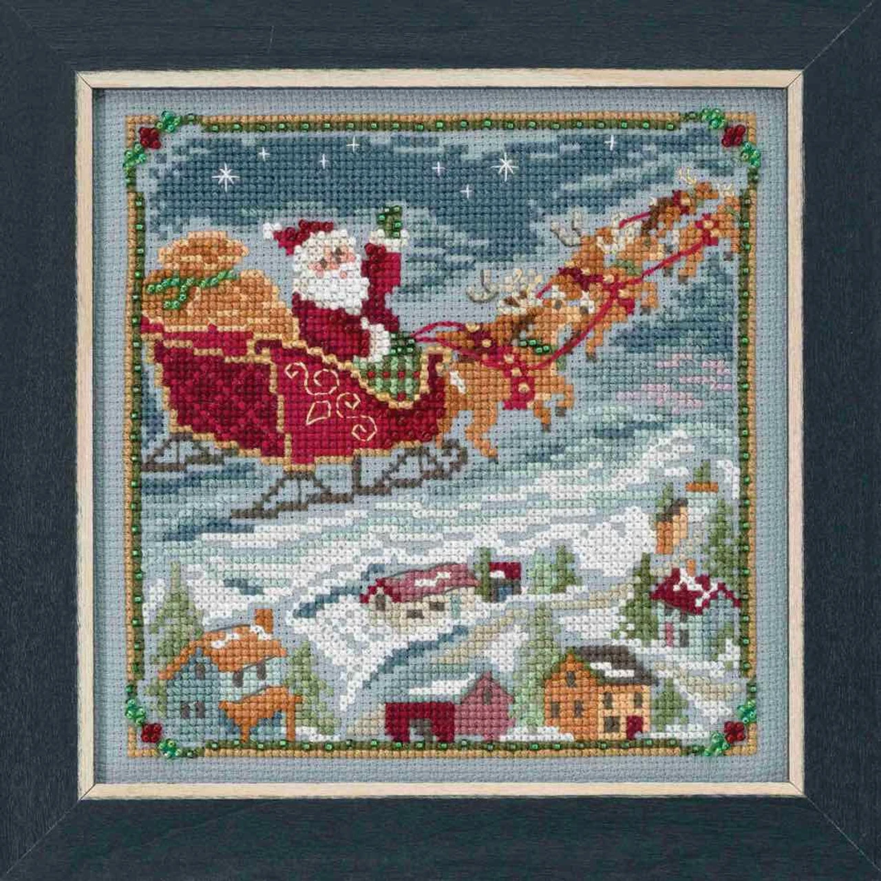 To All A Goodnight Cross Stitch Kit Mill Hill 2018 A Visit From St Nick Quartet MH171834 4 To All A Goodnight Cross Stitch Kit Mill Hill 2018 A Visit From St Nick Quartet MH171834 - Image 2