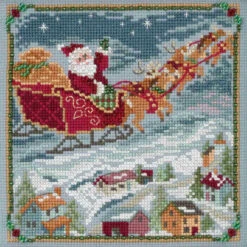 To All A Goodnight Cross Stitch Kit Mill Hill 2018 A Visit From St Nick Quartet MH171834
