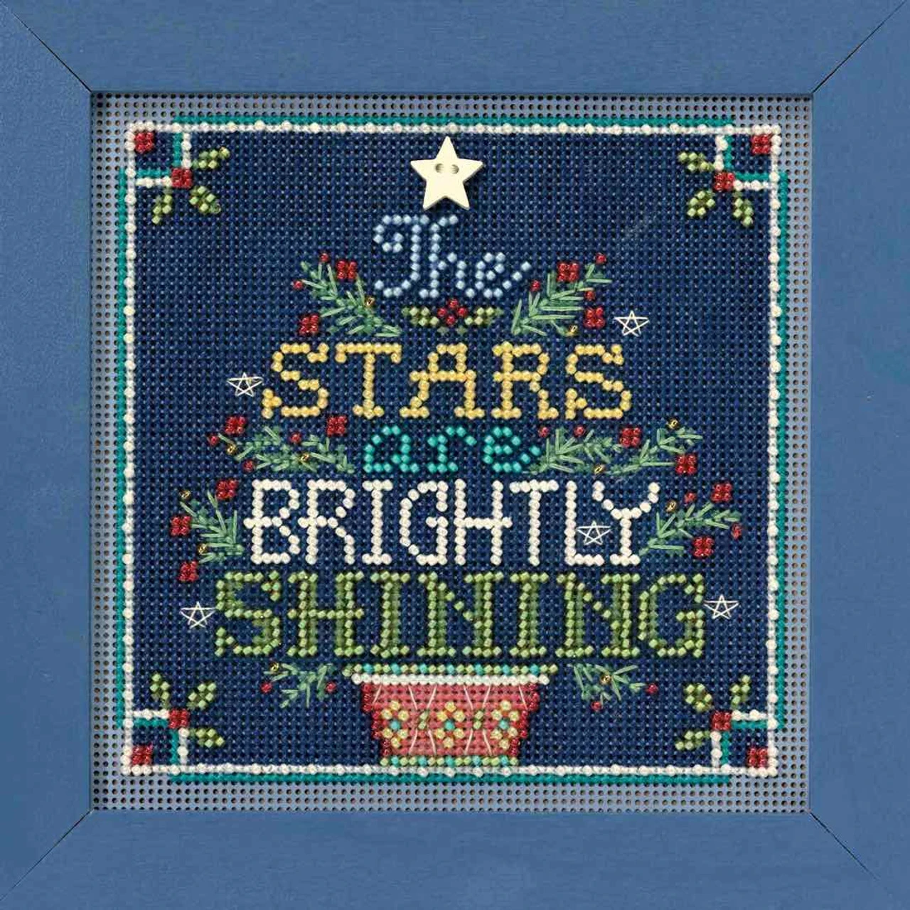 Brightly Shining Cross Stitch Kit Mill Hill 2018 Buttons Beads Winter MH141833 4 Brightly Shining Cross Stitch Kit Mill Hill 2018 Buttons Beads Winter MH141833 - Image 2