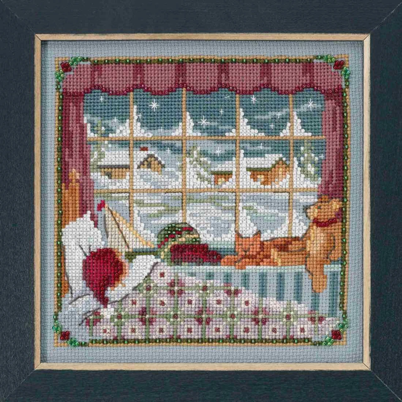 Children Were Nestled Cross Stitch Kit Mill Hill 2018 A Visit From St Nick Quartet MH171832 4 Children Were Nestled Cross Stitch Kit Mill Hill 2018 A Visit From St Nick Quartet MH171832 - Image 2