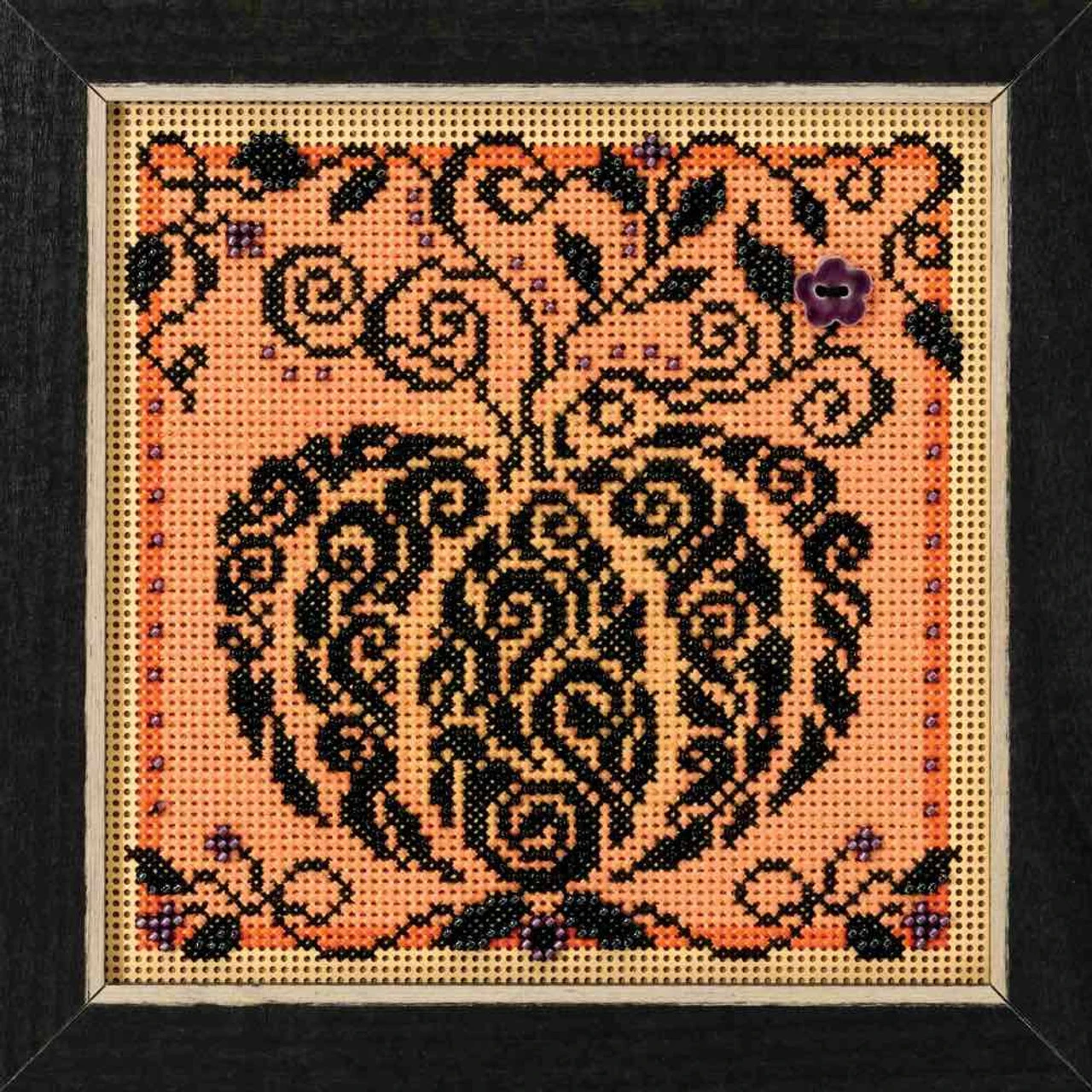 Enchanted Pumpkin Cross Stitch Kit Mill Hill 2018 Buttons & Beads Autumn MH141821 4 Enchanted Pumpkin Cross Stitch Kit Mill Hill 2018 Buttons & Beads Autumn MH141821 - Image 2