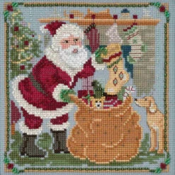 Jolly Old Elf Cross Stitch Kit Mill Hill 2018 A Visit From St Nick Quartet MH171833