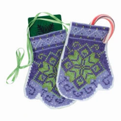 Star Mittens Beaded Cross Stitch Ornament Kit Mill Hill 2018 Mittens Trilogy MH191833