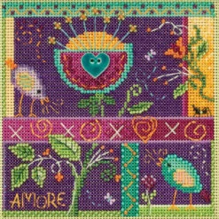 That's Amore Cross Stitch Kit Mill Hill 2018 Buttons & Beads Spring MH141814