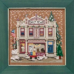Daily News Cross Stitch Kit Mill Hill 2019 Buttons Beads Winter MH141934 -Mew Holidays Shop 2019 daily news004 27085.1679841376