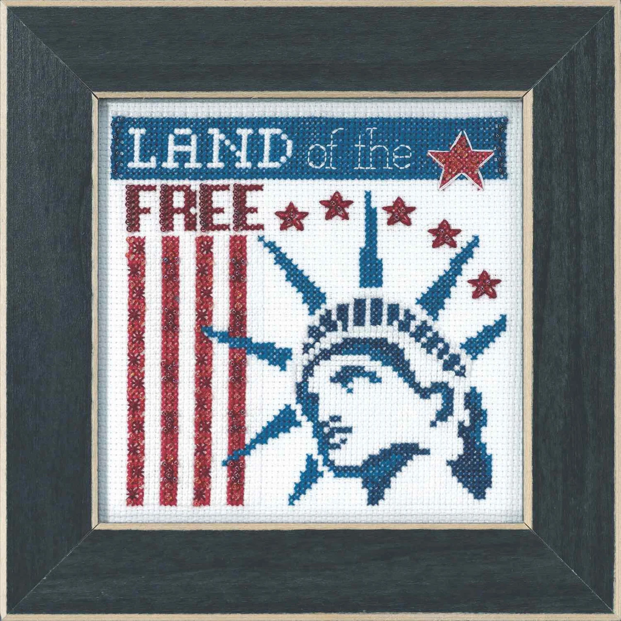 Land Of The Free Beaded Cross Stitch Kit Mill Hill 2019 Patriotic Quartet MH171912 4 Land Of The Free Beaded Cross Stitch Kit Mill Hill 2019 Patriotic Quartet MH171912 - Image 2