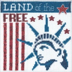 Land Of The Free Beaded Cross Stitch Kit Mill Hill 2019 Patriotic Quartet MH171912