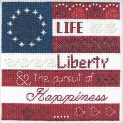 Life, Liberty Beaded Cross Stitch Kit Mill Hill 2019 Patriotic Quartet MH171914