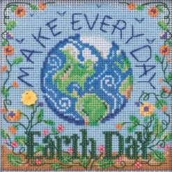 Earth Day Cross Stitch Kit Mill Hill 2020 Buttons & Beads Spring MH142015