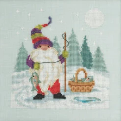 Fishing Gnome Cross Stitch Kit Mill Hill 2020 Gnome Quartet MH172013