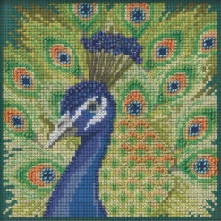 Proud Peacock Cross Stitch Kit Mill Hill 2020 Buttons & Beads Spring MH142016