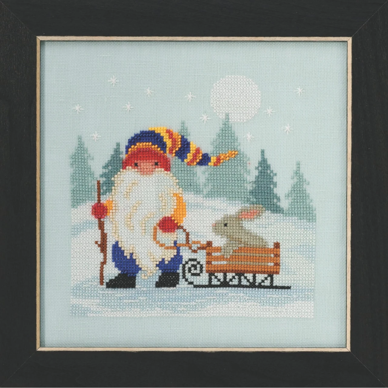 Sledding Gnome Cross Stitch Kit Mill Hill 2020 Gnome Quartet MH172012 4 Sledding Gnome Cross Stitch Kit Mill Hill 2020 Gnome Quartet MH172012 - Image 2