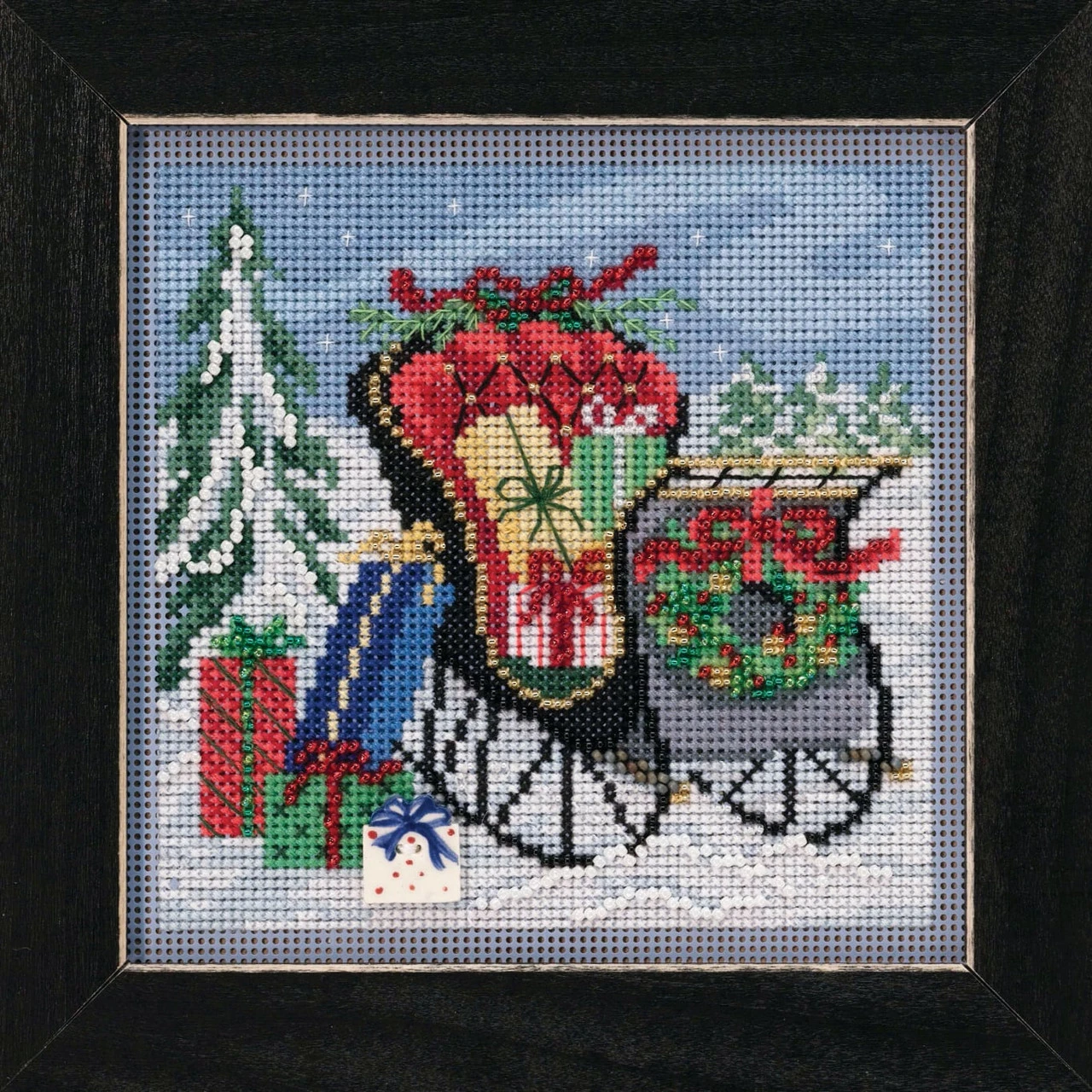 Special Delivery Cross Stitch Kit Mill Hill 2020 Buttons Beads Winter MH142034 4 Special Delivery Cross Stitch Kit Mill Hill 2020 Buttons Beads Winter MH142034 - Image 2
