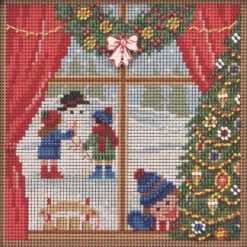 Christmas Break Cross Stitch Kit Mill Hill 2021 Buttons Beads Winter MH142135