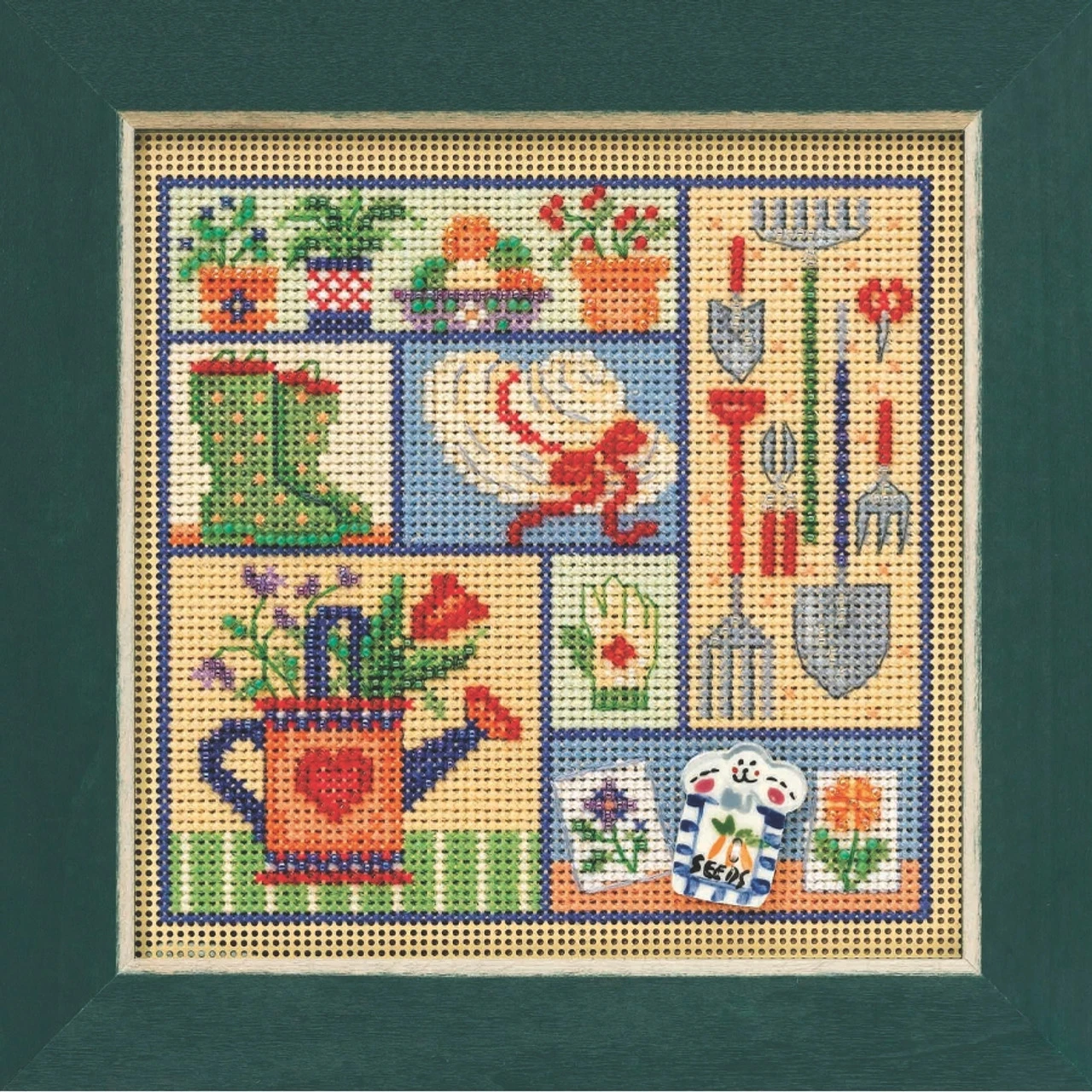 Garden Sampler Cross Stitch Kit Mill Hill 2021 Buttons & Beads Spring MH142113 4 Garden Sampler Cross Stitch Kit Mill Hill 2021 Buttons & Beads Spring MH142113 - Image 2