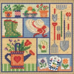 Garden Sampler Cross Stitch Kit Mill Hill 2021 Buttons & Beads Spring MH142113
