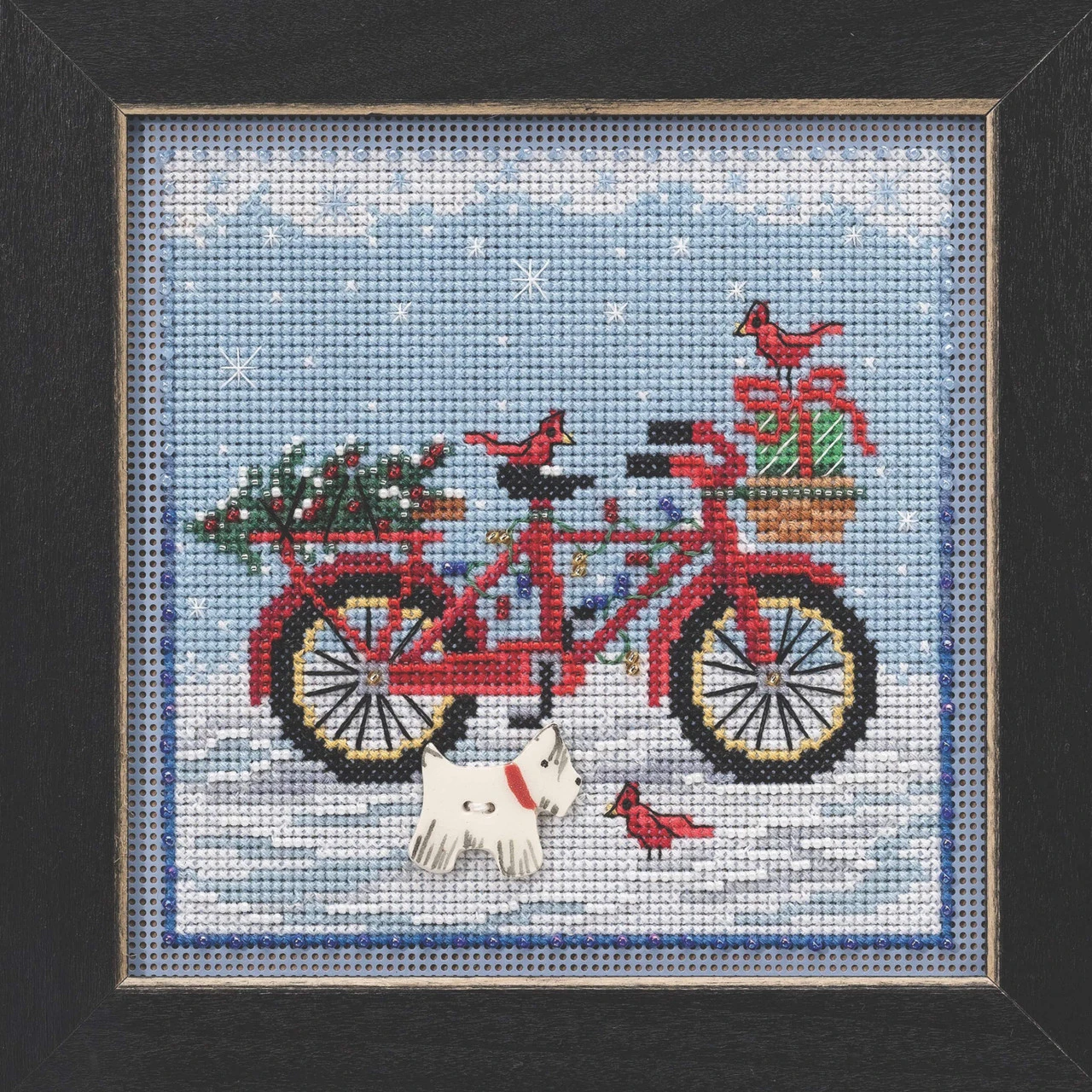 Holiday Ride Cross Stitch Kit Mill Hill 2021 Buttons Beads Winter MH142134 4 Holiday Ride Cross Stitch Kit Mill Hill 2021 Buttons Beads Winter MH142134 - Image 2