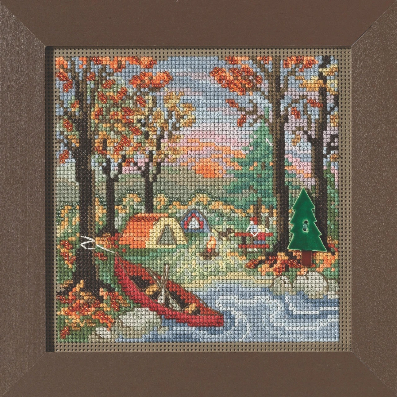 Outdoor Adventure Cross Stitch Kit Mill Hill 2021 Buttons & Beads Autumn MH142124 4 Outdoor Adventure Cross Stitch Kit Mill Hill 2021 Buttons & Beads Autumn MH142124 - Image 2