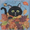 Playful Cat Cross Stitch Kit Mill Hill 2021 Buttons & Beads Autumn MH142122 -Mew Holidays Shop 2021 playful cat005 08904.1617413681
