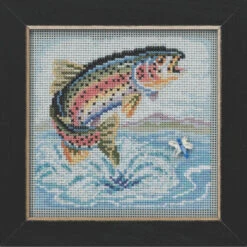 Rainbow Trout Cross Stitch Kit Mill Hill 2021 Buttons & Beads Spring MH142114 -Mew Holidays Shop 2021 rainbow trout004 76771.1609902872