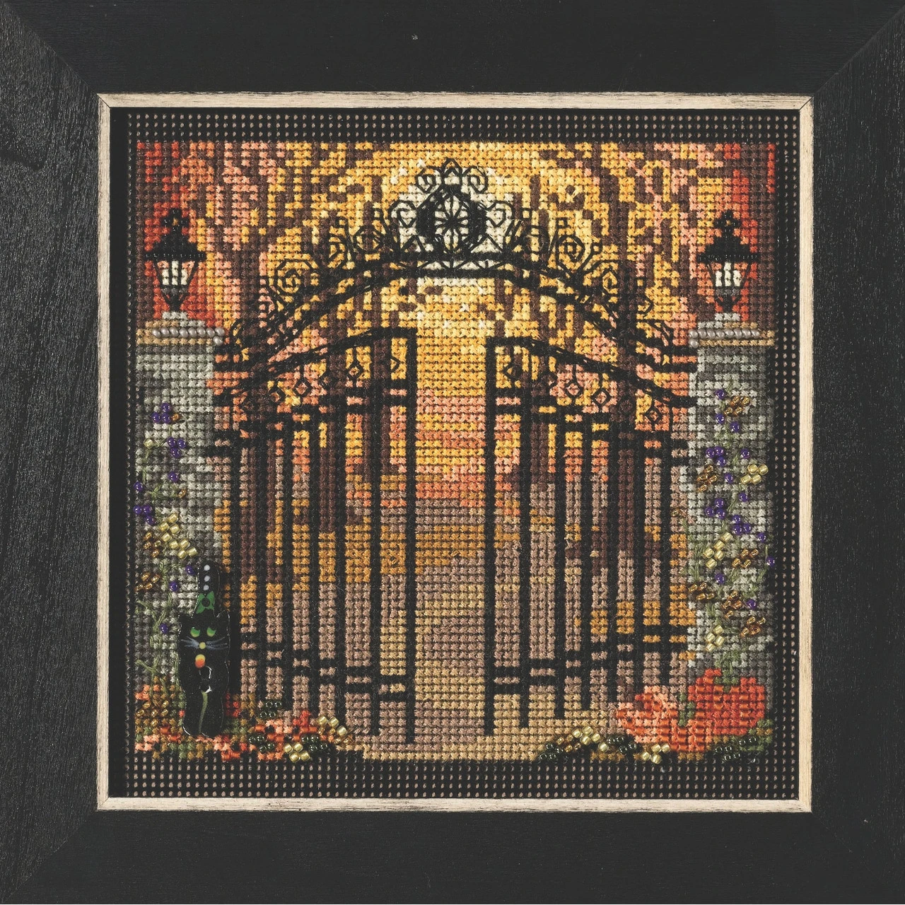Spooky Gate Cross Stitch Kit Mill Hill 2021 Buttons & Beads Autumn MH142123 4 Spooky Gate Cross Stitch Kit Mill Hill 2021 Buttons & Beads Autumn MH142123 - Image 2