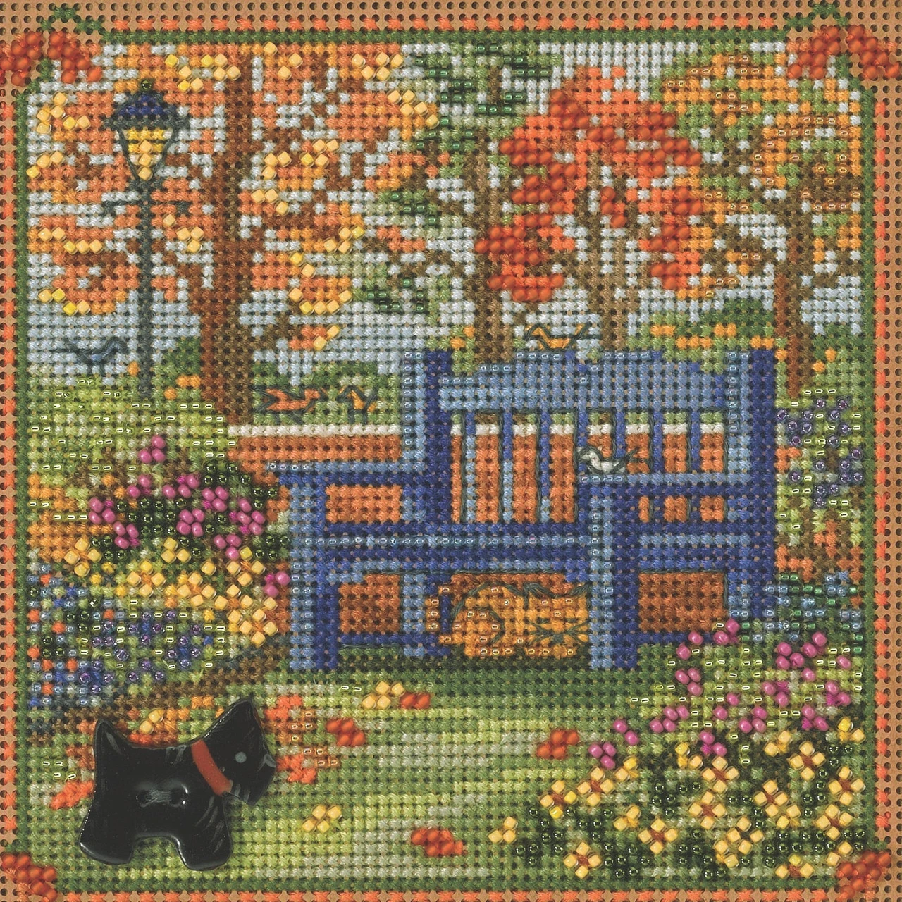 Autumn Bench Cross Stitch Kit Mill Hill 2022 Buttons & Beads Autumn MH142223 3 Autumn Bench Cross Stitch Kit Mill Hill 2022 Buttons & Beads Autumn MH142223