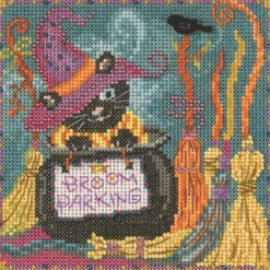 Broom Parking Cross Stitch Kit Mill Hill 2022 Buttons & Beads Autumn MH14224