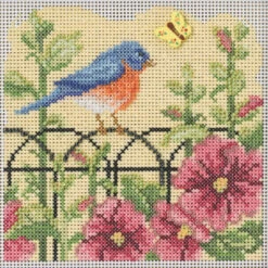 Spring Bluebird Cross Stitch Kit Mill Hill 2022 Buttons & Beads Spring MH142215