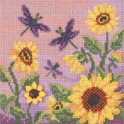 Sunflower Garden Cross Stitch Kit Mill Hill 2022 Buttons & Beads Autumn MH142221