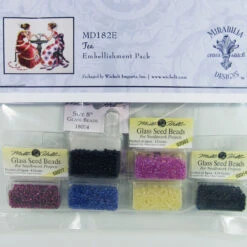 Tea Cross Stitch Kit Chart Beads Silk Floss Mirabilia MD182 -Mew Holidays Shop 2022 tea beads001 76337.1663461918