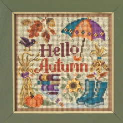 Hello Autumn Cross Stitch Kit Mill Hill 2023 Buttons & Beads Autumn MH142323 -Mew Holidays Shop 2023 hello autumn004 42129.1682266091
