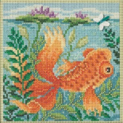 Koi Pond Cross Stitch Kit Mill Hill 2023 Buttons Beads Spring MH142311