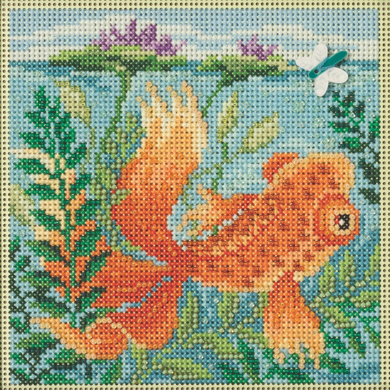 Koi Pond Cross Stitch Kit Mill Hill 2023 Buttons Beads Spring MH142311 3 Koi Pond Cross Stitch Kit Mill Hill 2023 Buttons Beads Spring MH142311