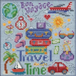 Travel Time Cross Stitch Kit Mill Hill 2023 Buttons Beads Spring MH142314