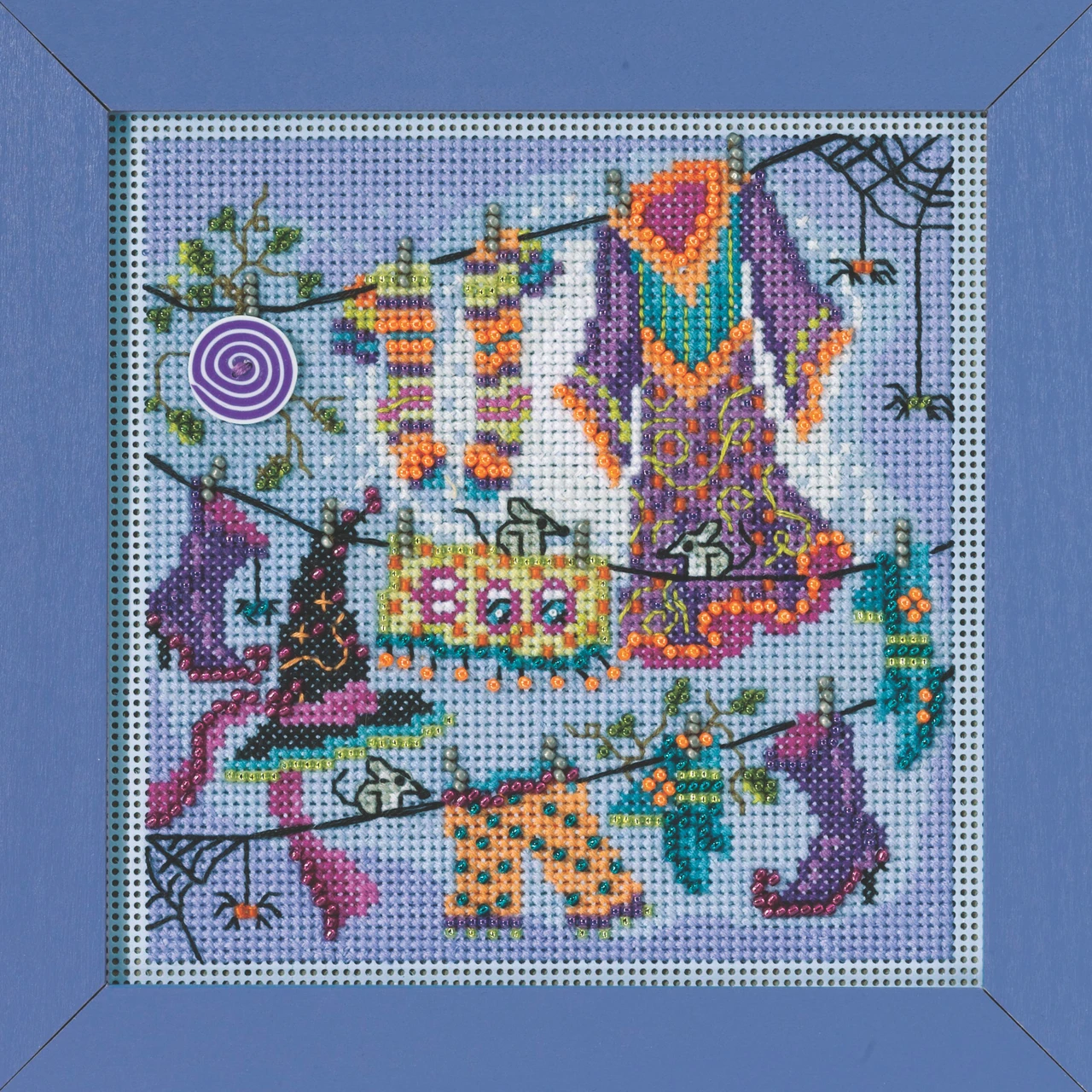 Wanda's Clothesline Cross Stitch Kit Mill Hill 2023 Buttons & Beads Autumn MH142322 4 Wanda's Clothesline Cross Stitch Kit Mill Hill 2023 Buttons & Beads Autumn MH142322 - Image 2