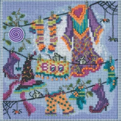 Wanda's Clothesline Cross Stitch Kit Mill Hill 2023 Buttons & Beads Autumn MH142322