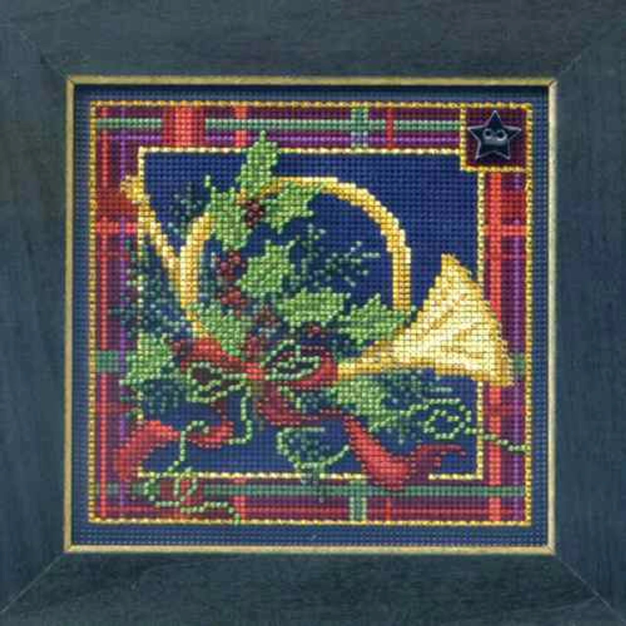 French Horn Cross Stitch Kit Mill Hill 2014 Buttons & Beads Winter 4 French Horn Cross Stitch Kit Mill Hill 2014 Buttons & Beads Winter - Image 2