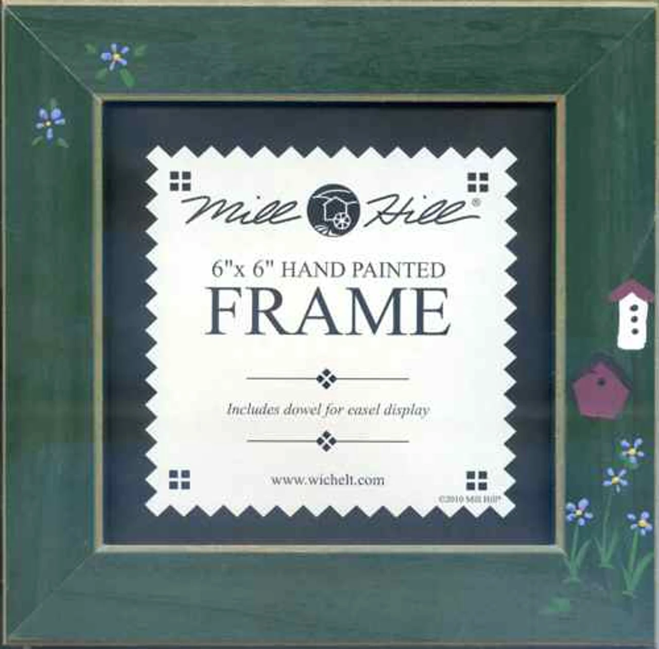 Matte Green With Birdhouse Mill Hill 6 X 6 Wooden Frame GBFRFA13 3 Matte Green With Birdhouse Mill Hill 6 X 6 Wooden Frame GBFRFA13